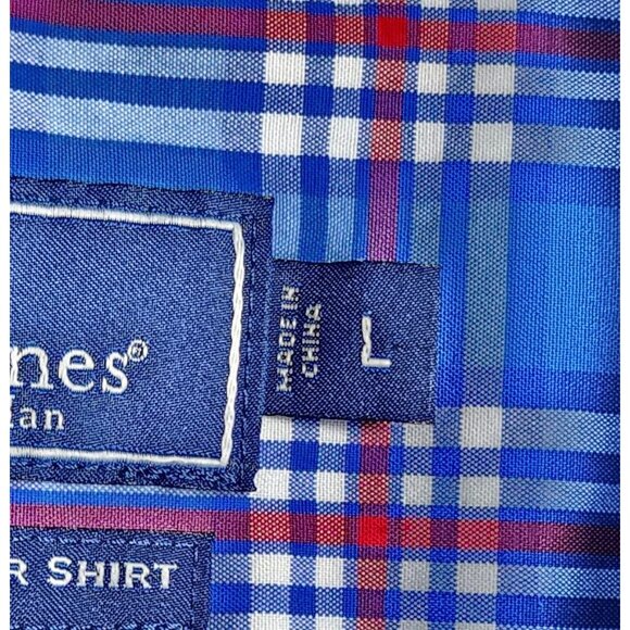 Vineyard Vines By Shep & Ian Classic Fit Tucker 100% Cotton Blue Plaid Shirt - Picture 13 of 16